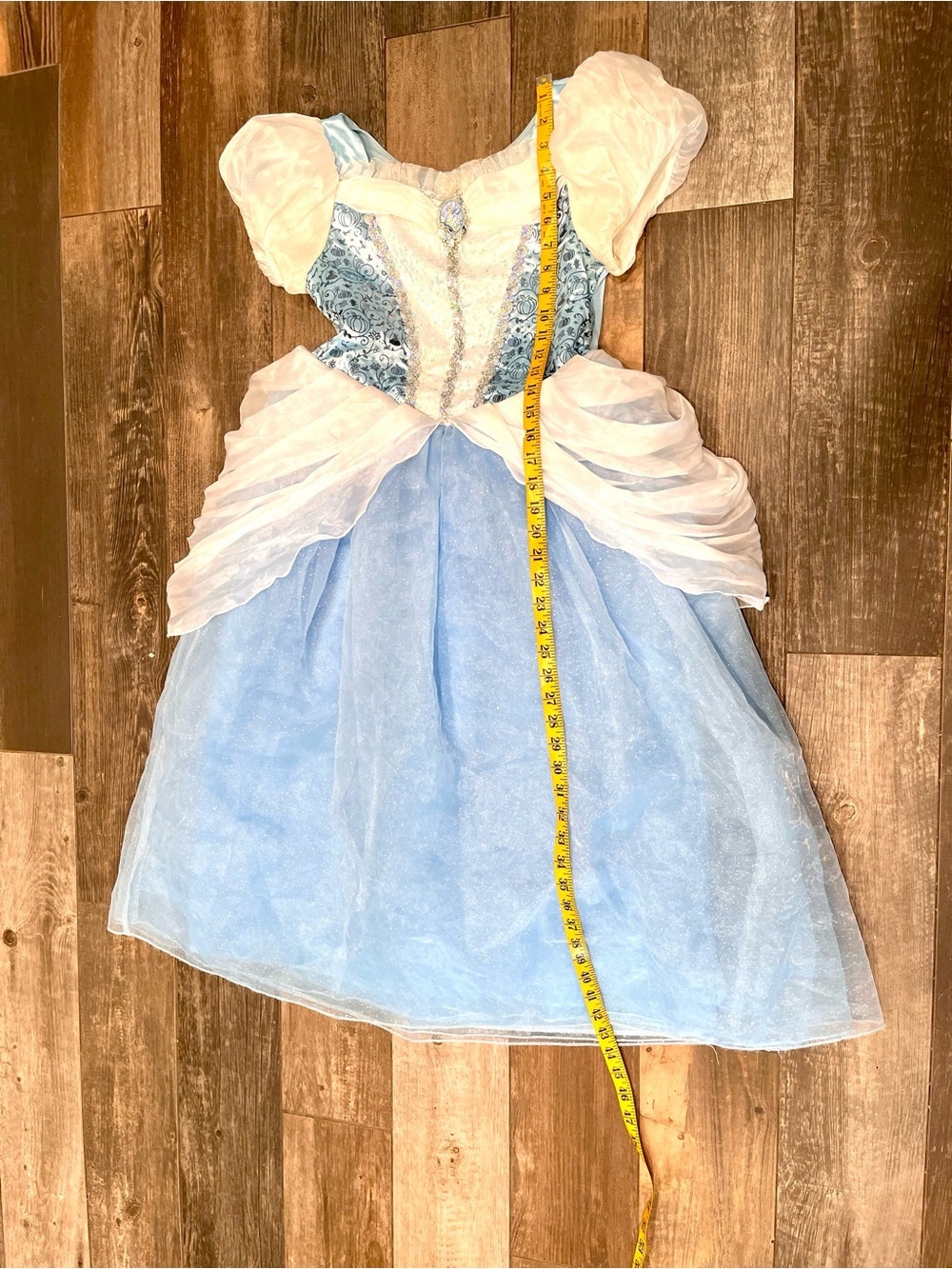 Disney Parks Cinderella Deluxe dress Puffy Skirt lined Eur Size Older Girl Sz13 - Picture 7 of 12